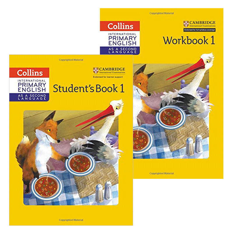 英国国际学校小学一年级英语教材练习册2册 Collins Primary English Student's Book Workbook Stage 1 英文原版 柯林斯