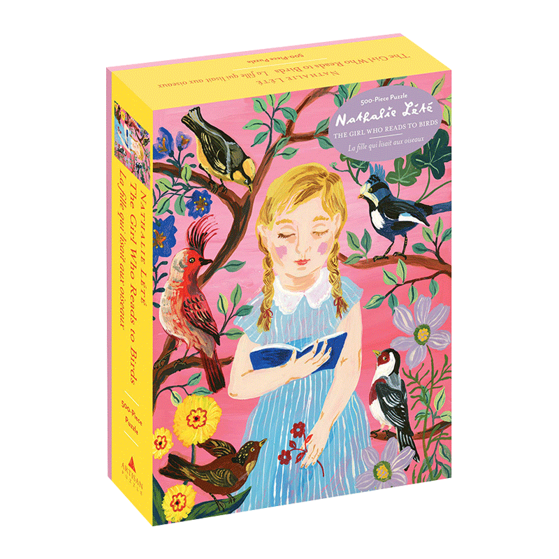 给小鸟读书的女孩 500片拼图 英文原版 Nathalie Lété the Girl Who Reads to Birds 500-Piece Puzzle 英文版 进口英语书籍