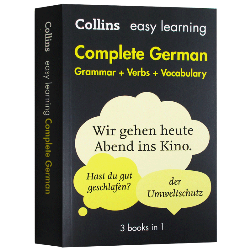 柯林斯轻松学德语全书 语法动词词汇 英文原版 Collins Easy Learning GermanDictionary英语德语双语字典 辞典 可搭韦氏词典