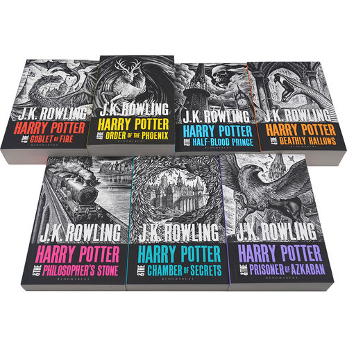 哈利波特1-7成人版平装 英文原版小说 Harry Potter Boxed Set The Complete Collection 魔法石 密室 火焰杯 JK罗琳 进口英语书籍 - 图1