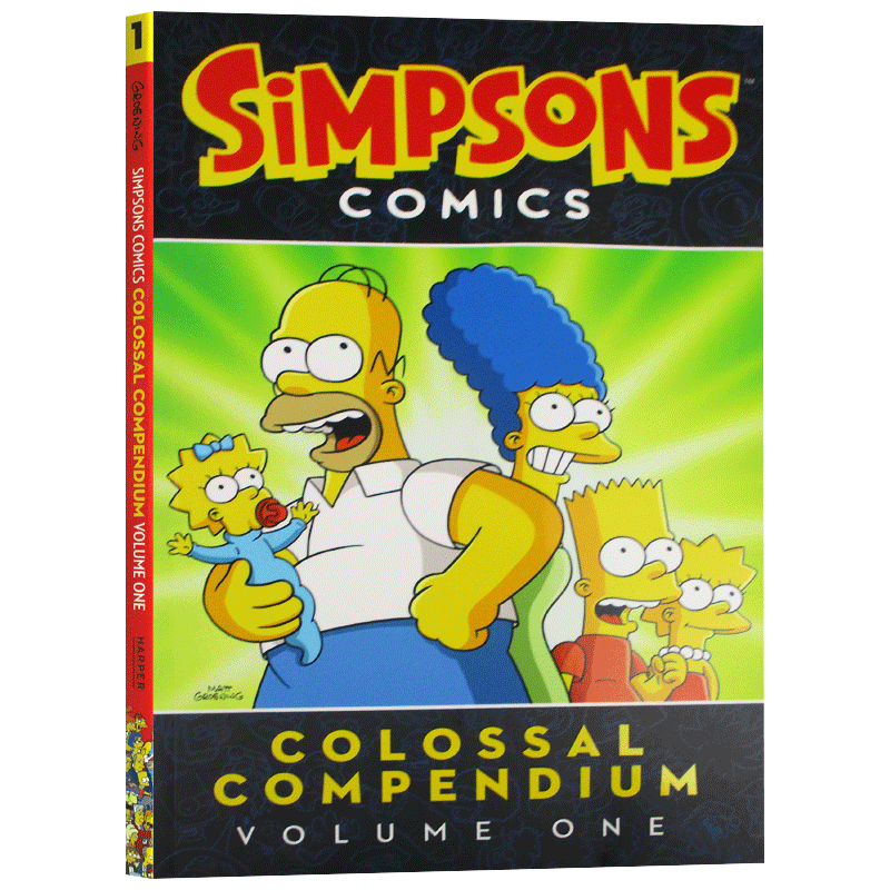 辛普森漫画大全1 Simpsons Comics Colossal Compendium Volume 1 英文原版 辛普森一家 The Simpsons 阿森一族 家庭 进口英语书籍 - 图3