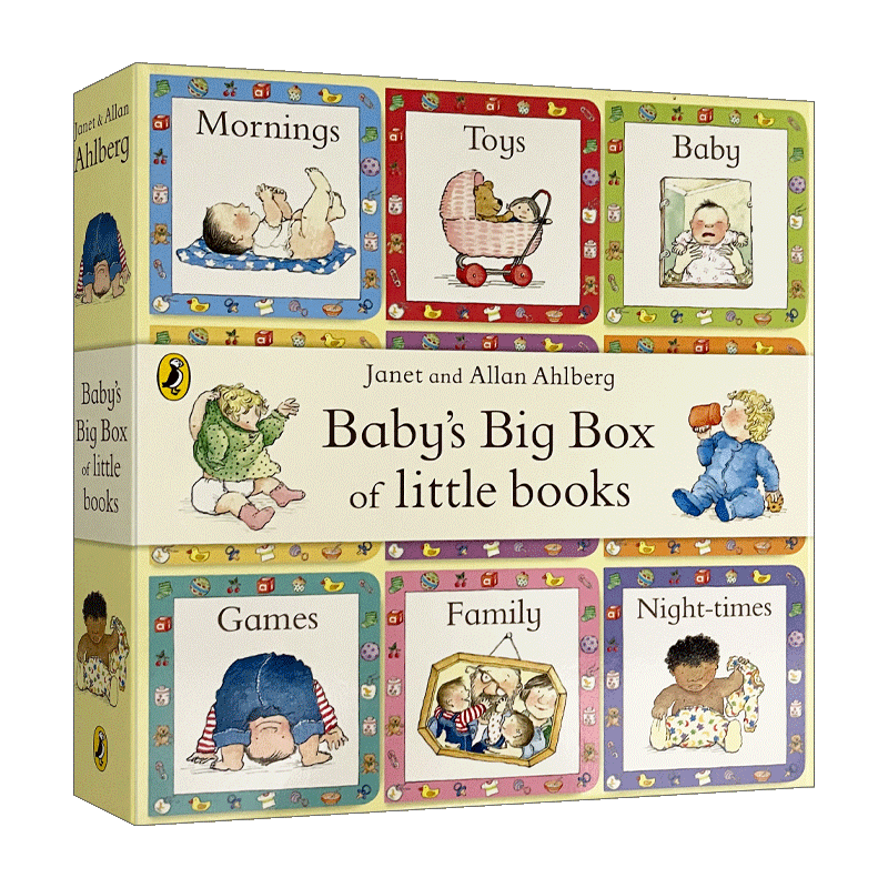 Baby's Big Box of Little Books 小小手掌书 9册纸板盒装 名家Ahlberg夫妇绘本