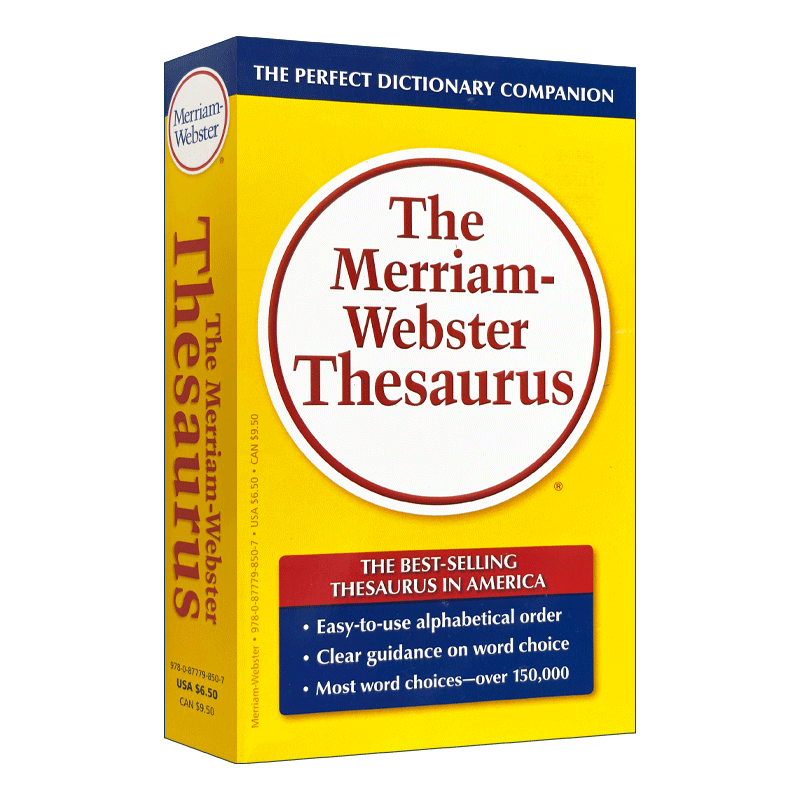 韦氏同义词词典 英文原版 The Merriam Webster Thesaurus 麦林韦氏英语同义词辞典 韦氏英英词典字典 可搭Word Power Made Easy - 图0