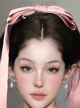 超大蝴蝶结发夹少女芭蕾风丝带