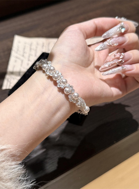 淡水珍珠手链女轻奢不规则精致