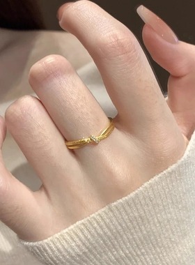 复古精致轻奢设计感气质食指戒