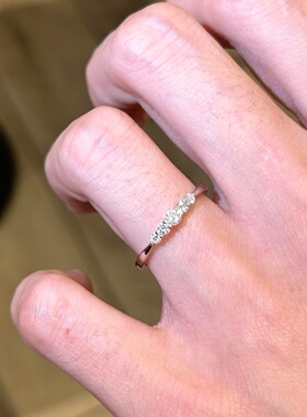 简约仿闪钻戒指女新款轻奢高级感