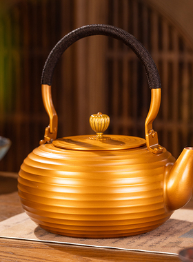 朱炳仁铜大团圆壶年轮壶煮水泡茶壶家用复古精致功夫茶具送礼茶道