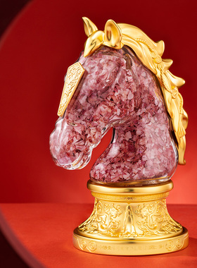 朱炳仁铜鸿运当头碎钞马精致桌面装饰摆件马年本命年新年送礼