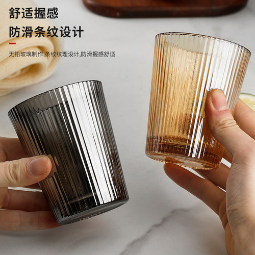 北欧ins风格情侣漱口杯玻璃牙杯酒店民宿洗漱杯牙刷杯带托盘套装 - 图2