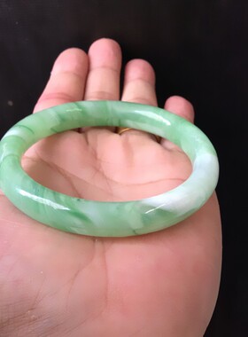 琉璃玉石手镯玻璃飘花饰品