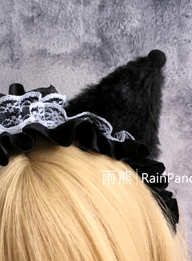 小恶魔蕾丝蝴蝶结发箍甜美