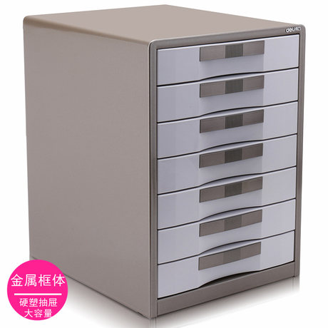 Deli File Cabinet A4 Data Storage Box 5 Layers 7 Layers Metal Shell Hard Plastic Drawer Style Fashion Simple Office Business Desktop File Finishing Cabinet Metal Cabinet Rack Large Capacity Classification