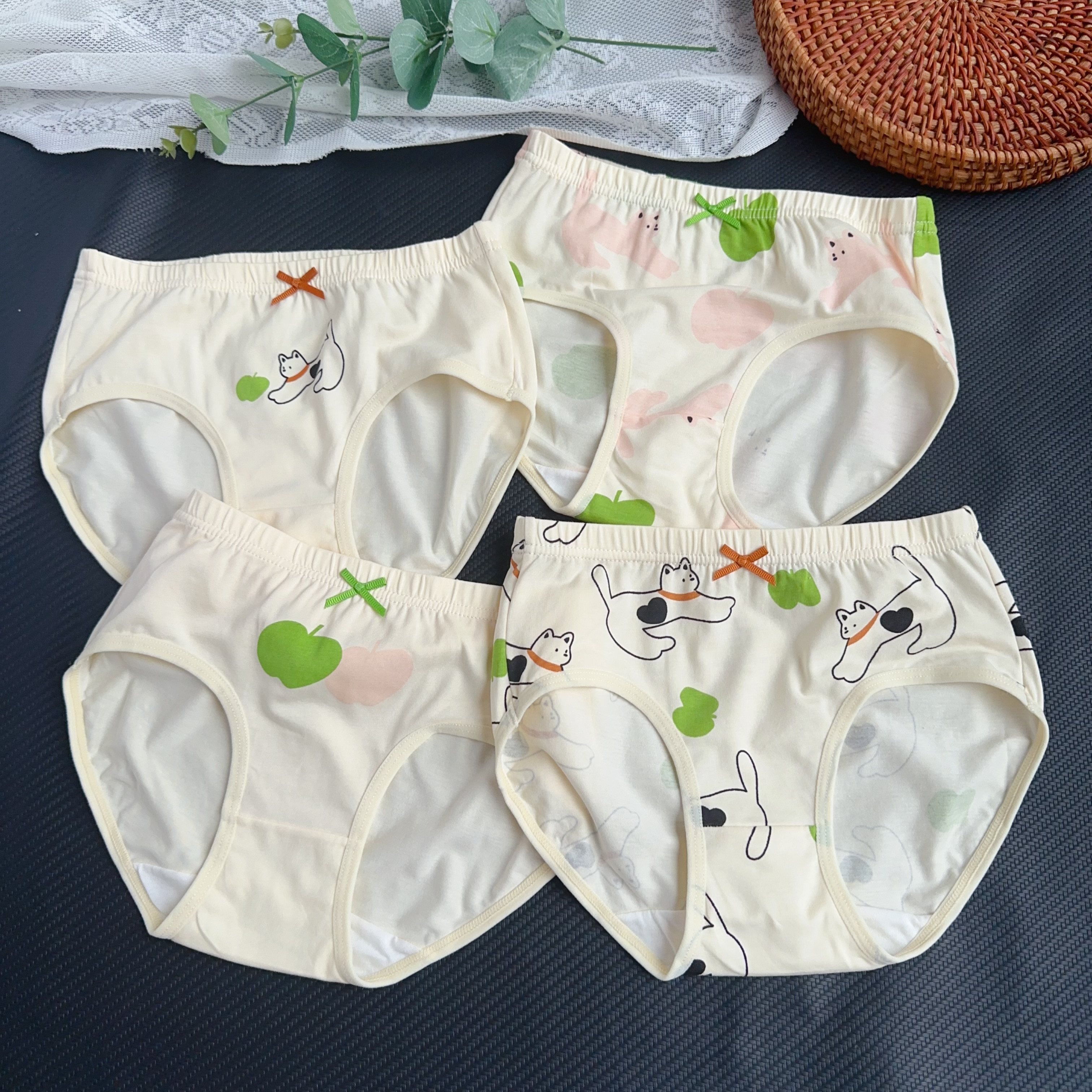 A类 4条装 抗菌裆 不夹PP 薄软透气卡通印花纯棉女童宝宝三角内裤,淘宝优惠券,粉丝福利购,淘宝优惠卷