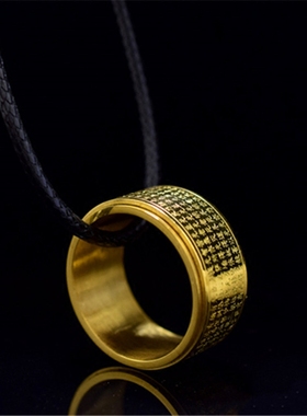 心经霸气风钛钢男士戒指