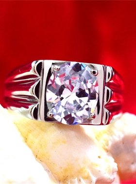 夸张大气风求婚18K金钻石戒指