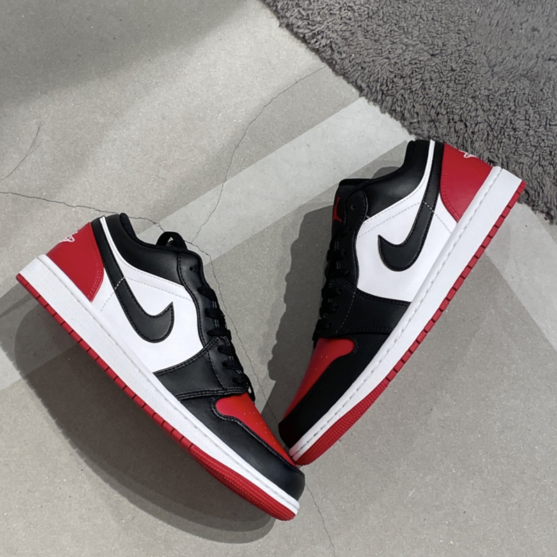 Nike/耐克Air Jordan AJ1 Low复古低帮篮球鞋男女白绿553558-131 - 图1