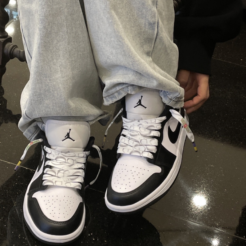 Nike/耐克Air Jordan AJ1 Low复古低帮篮球鞋男女白绿553558-131 - 图2