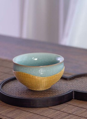 绿卿阁非遗工艺竹丝扣瓷茶具新款