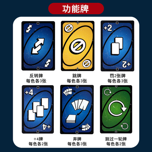 正版美泰UNO卡牌毫不留情纸牌桌游成年休闲欢乐聚会多人游戏乌诺 - 图2