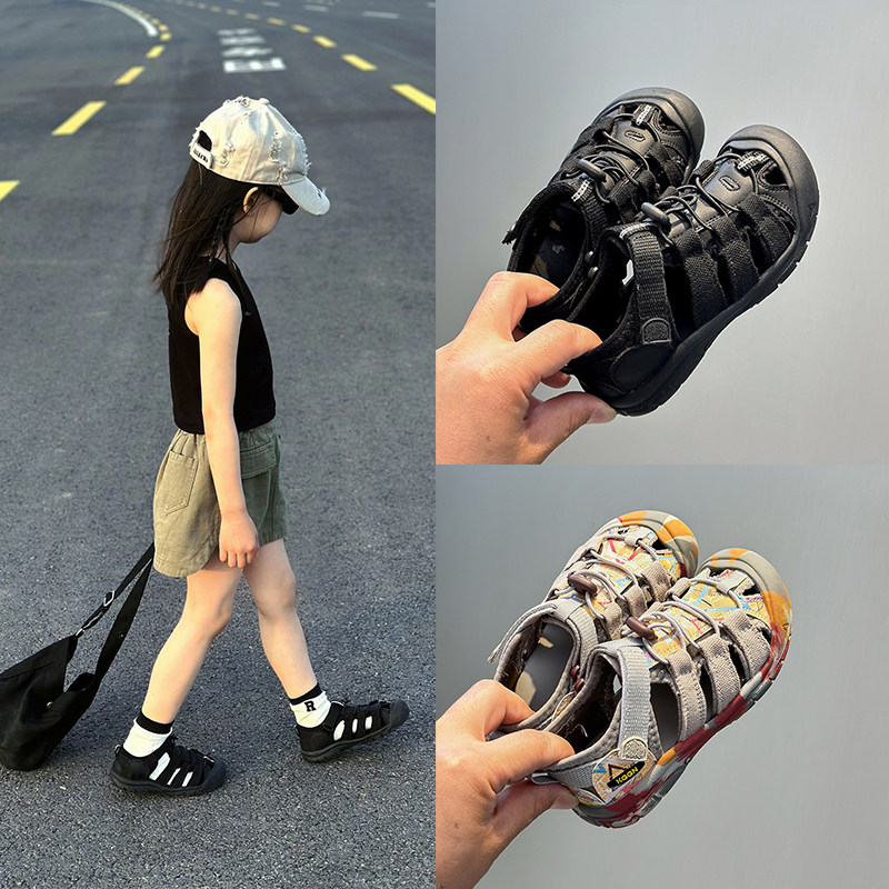 男童包头凉鞋2025夏季新款儿童软底防滑沙滩鞋女童夏款鞋童鞋子潮 - 图0