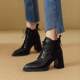 2024 new autumn and winter retro thick heel Martin boots