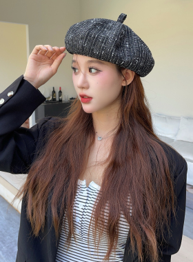 2025新款小香风显脸小贝雷帽女