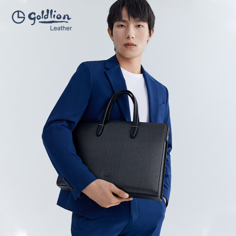 金利来2023新款商务防盗男牛皮包包 金利来箱包男士包袋