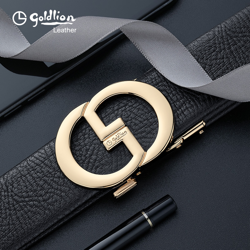 【父亲节礼物】金利来时尚皮带男真皮简约腰带休闲青年牛皮裤带潮