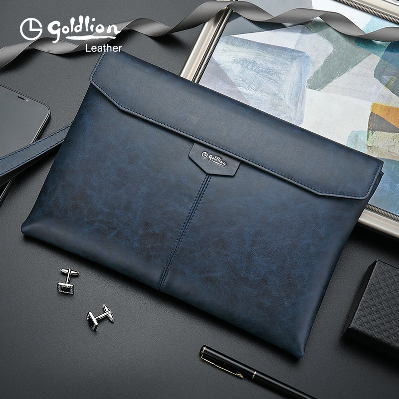 金利来2023新款撞色信封包潮手拿包 金利来箱包男士包袋