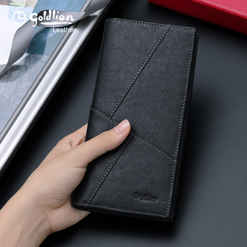 金利来2023新款长款真皮潮牛皮钱夹 金利来箱包钱包