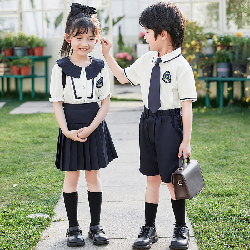 儿童合唱服中小学生诗歌朗诵表演服幼儿园园服英伦风毕业照服装夏-图2