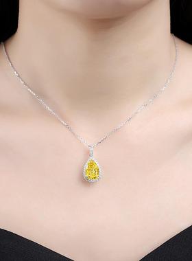 女款18K金镶嵌培育钻石项链锁骨链小众设计送礼物英伦王朝