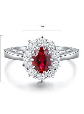 网红直播仿真红碧玺开口戒指