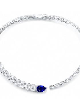 18K金镶嵌祖母绿宝石项链