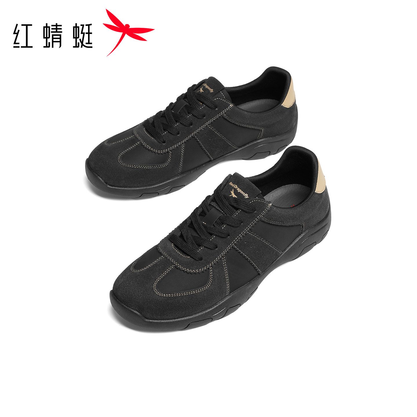 红蜻蜓德训鞋秋冬新款男鞋平底系带百搭时尚休闲鞋运动徒步鞋男鞋,淘宝优惠券,粉丝福利购,淘宝优惠卷