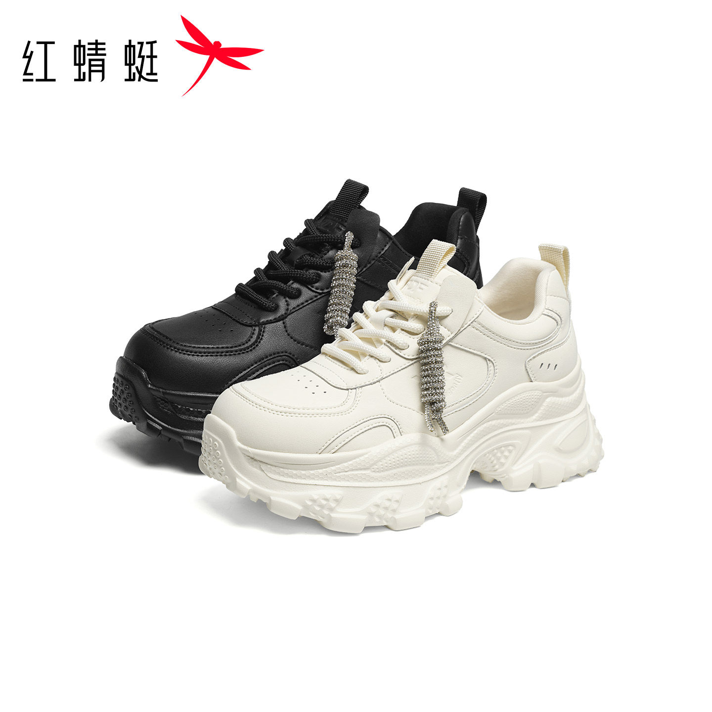 红蜻蜓老爹鞋2026春季新款女鞋显瘦厚底运动增高小个子百搭休闲鞋,淘宝优惠券,粉丝福利购,淘宝优惠卷