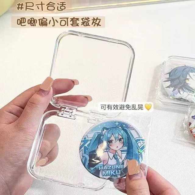 Barji storage box transparent acrylic seal badge protective case protective cover 5875mm moisture-proof desktop display stand
