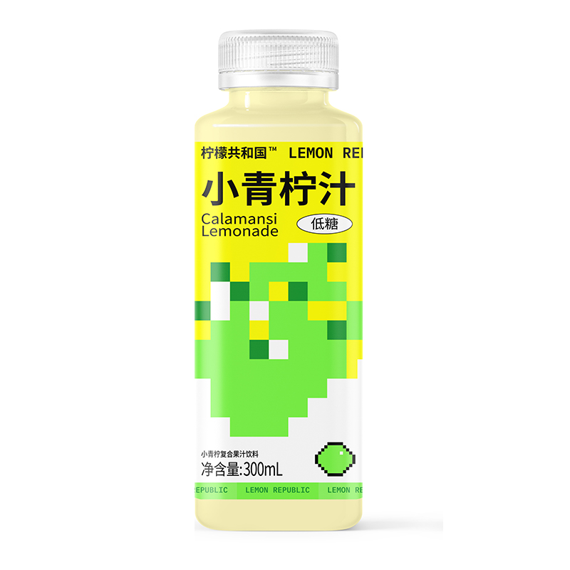 柠檬共和国新品柠檬汁甜柠檬蜜桃果汁小青柠鸭屎香饮料300ml*6瓶 - 图3