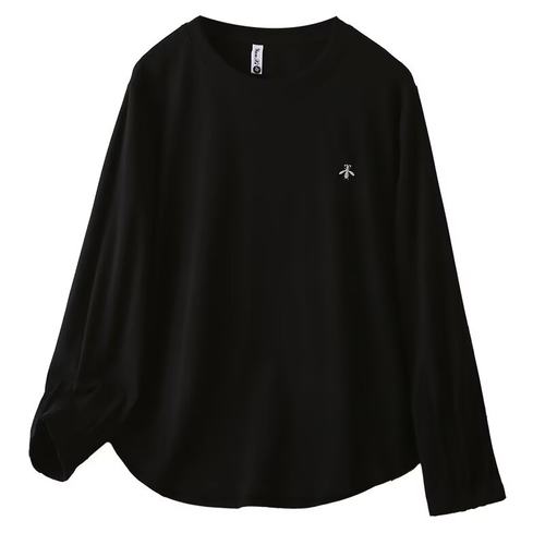 宛宛大码内搭打底衫女早秋2025新款胖mm遮肚显瘦宽松长袖t恤上衣 - 图3