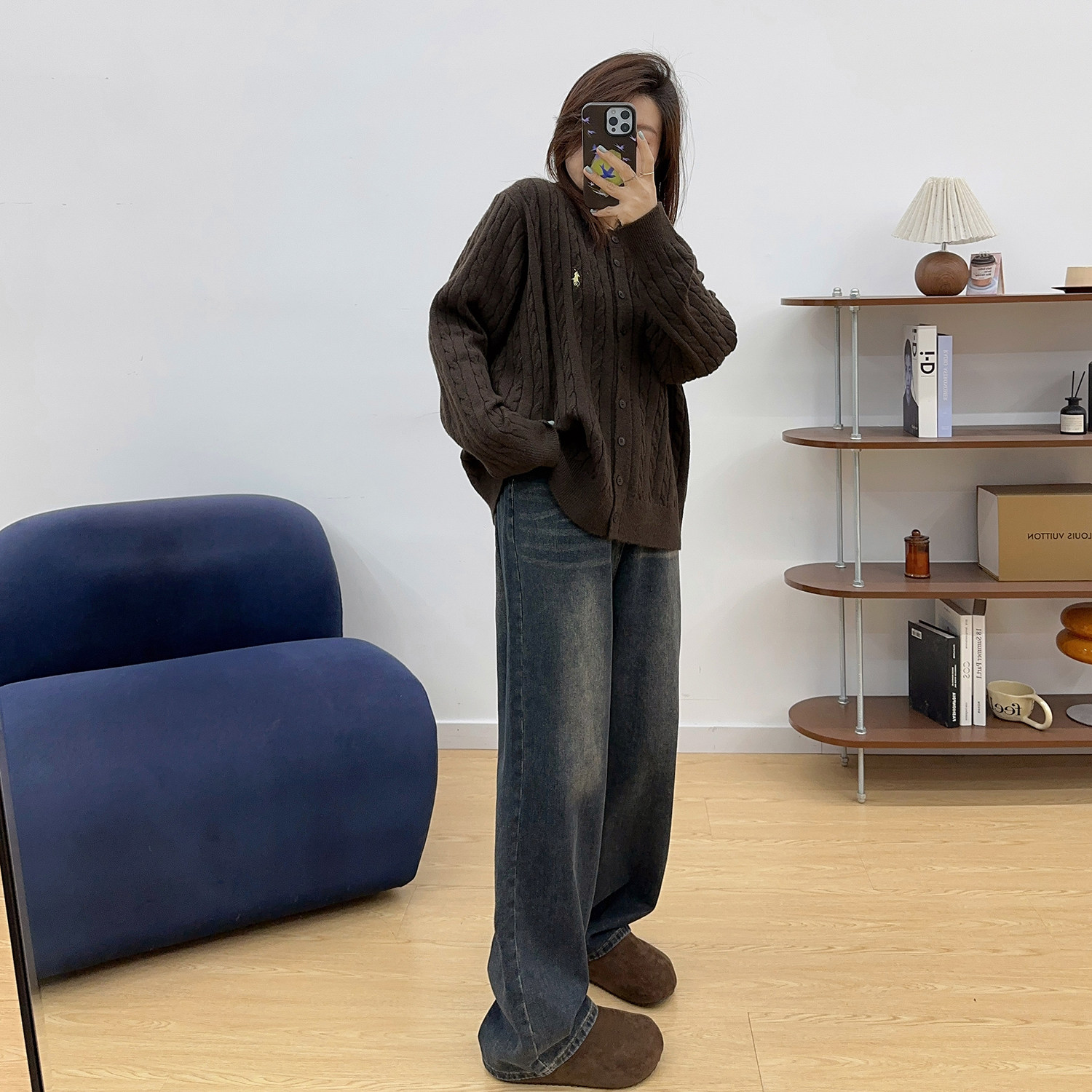 宛宛大码胖mm女装秋冬加绒牛仔裤女美式复古阔腿女裤梨形加厚裤子,淘宝优惠券,粉丝福利购,淘宝优惠卷