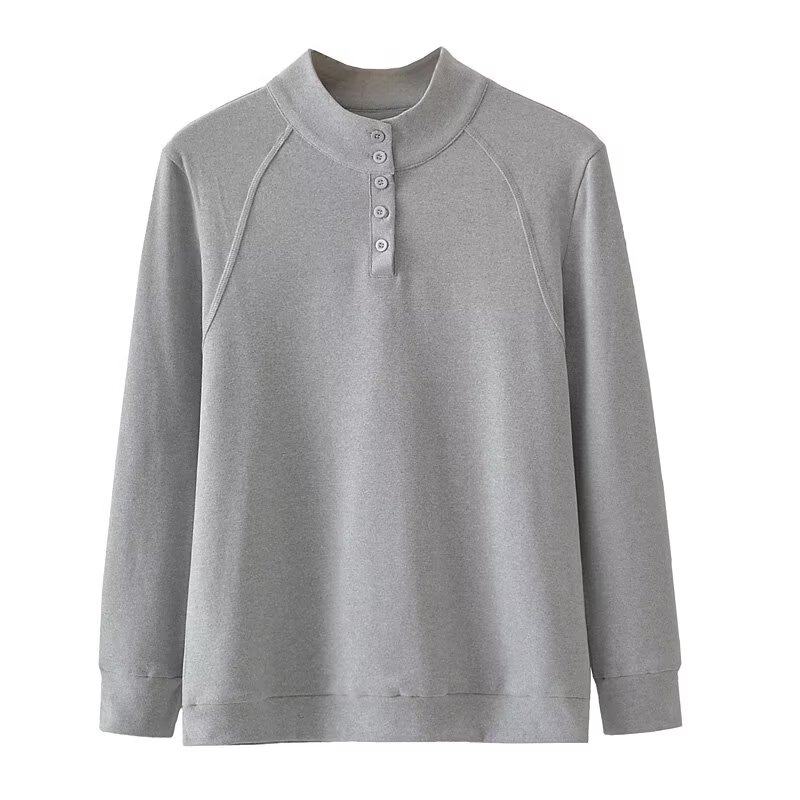 宛宛大码女装胖mm秋冬新款简约内搭扣子休闲半高领德绒打底衫T恤,淘宝优惠券,粉丝福利购,淘宝优惠卷