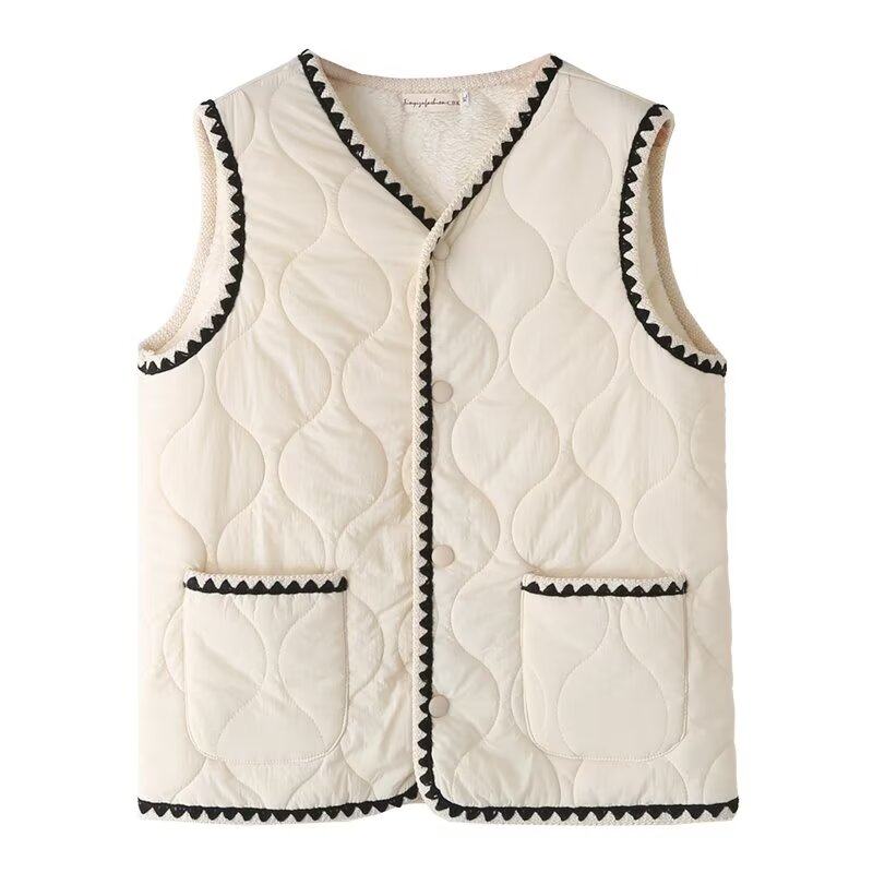 宛宛大码女装韩系叠穿菱格马甲秋冬季新款胖mm撞色200斤马夹外套,淘宝优惠券,粉丝福利购,淘宝优惠卷