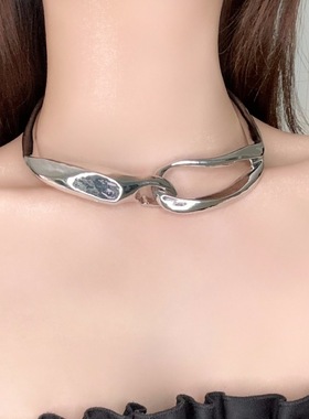 夸张设计感镂空不对称项圈项链简约锁骨圈小众网红短款颈链潮