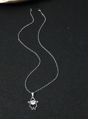 欧美嘻哈项饰项链圣诞老人吊坠潮人服饰配件工厂直销