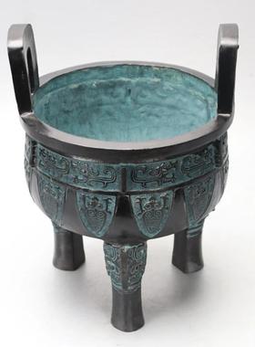 办公桌青铜器摆件蝉纹鼎