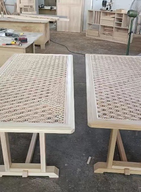 实木组子屏风隔断装饰