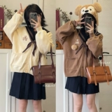 Оригинальная дизайнерская кофейная сумка на одно плечо, студенческая юбка в складку, ретро универсальная японская школьная юбка