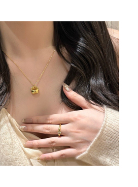 小胖福吊坠项链气质轻奢新中式小元宝平安锁小福袋高级感百搭项链