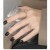 Doesn’t fade! Colorful moonstone white moonlight twist ring is simple and elegant. You don’t need to take off the titanium steel ring when you wash your hands.
